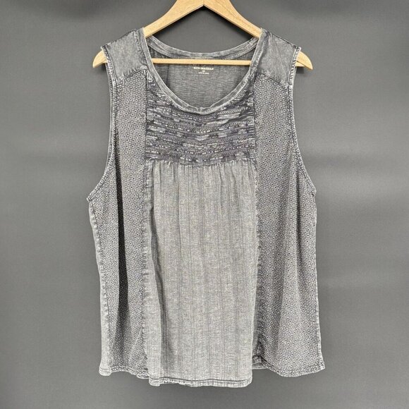 Bit & Bridle Tops - Bit & Bridle Women's Sleeveless Top 2X Gray 100% Cotton